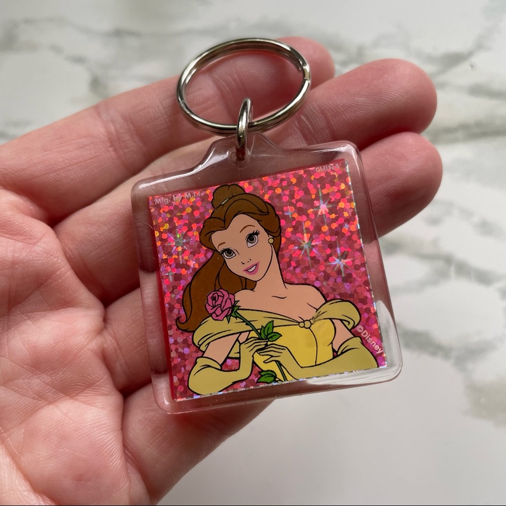 Disneyland Belle Clear Collectible Key Ring Holder